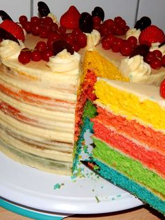 Szivárvány torta recept fotója