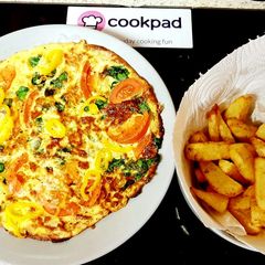 My Cheese Spinach and Tomato Omelette. 😀 A picture of My Cheese Spinach and Tomato Omelette. 😀.