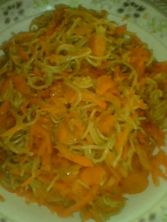 A picture of Carrot spaghetti jollof reciepe2.