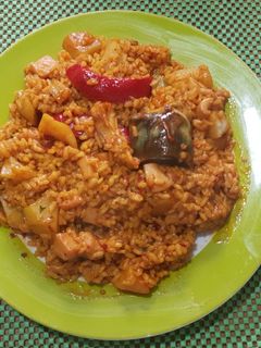 Una foto de Arroz con jibia fresca