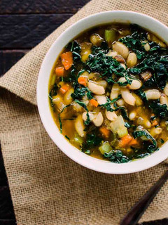 A picture of White Bean & Kale Soup.