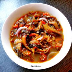 A picture of Dry fish pepper soup.