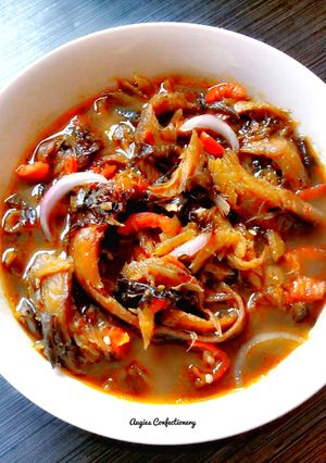 A picture of Dry fish pepper soup.