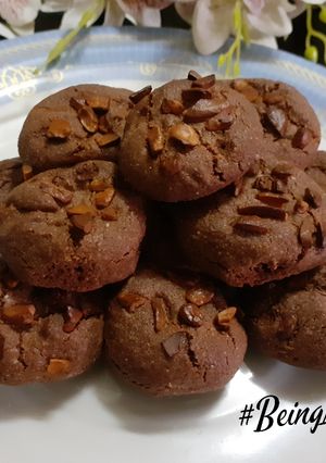 A picture of Choco-Cashew Nankhathai (Airfryer Recipe).