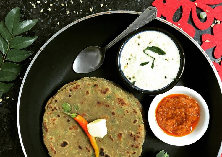 Easiest Way to Make Super Quick Homemade Soya Peas Paratha