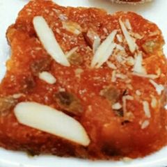 Carrot barfi A picture of Carrot barfi.