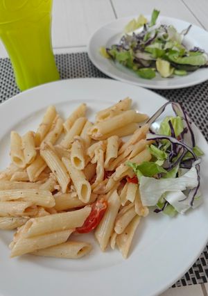 Gyors tonhalas penne tészta recept fotója