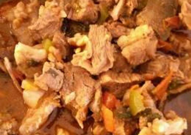 Recipe of Perfect Wet fry goat meat