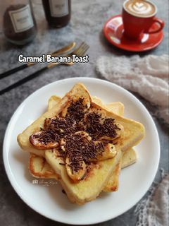 Foto resep Caramel Banana Toast