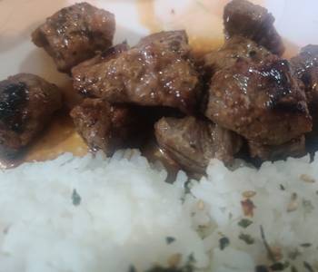 Without Fail Make Recipe Wagyu Saikoro Steak with Amakuchi Sauce  Delicious Nutritious