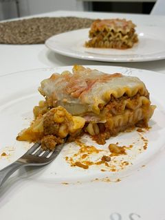 Una foto de Lasaña sin lácteos y sin gluten