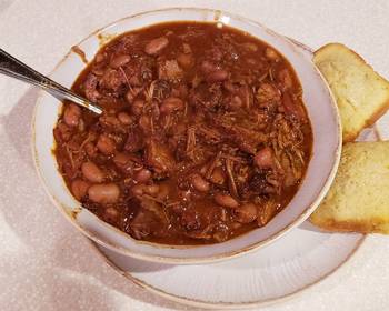 Fresh, Cooking Recipe After the Final Plate Smoked Brisket Chili Very Delicious