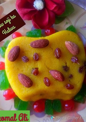 A picture of Soji ka halwa.