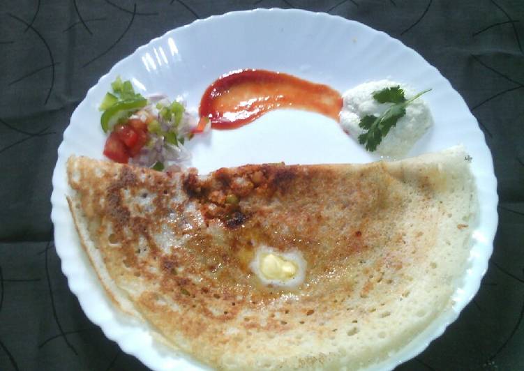 Recipe of Speedy Pav bhaji dosa