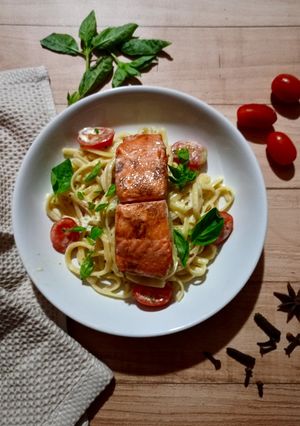 Foto resep Tuscan salmon pasta