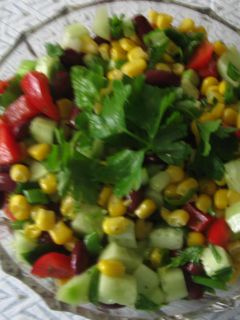 صورة لوصفة طريقة عمل سلطة الفصوليا الحمرا