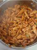 Tiras de pechuga en BBQ