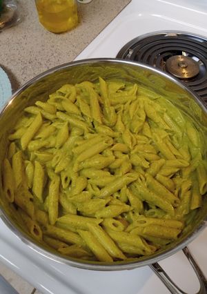 A picture of Green Pasta.