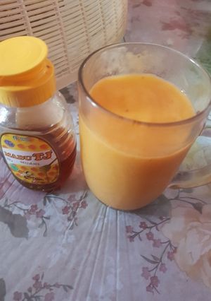 Foto resep Smothies mango and banana with honey