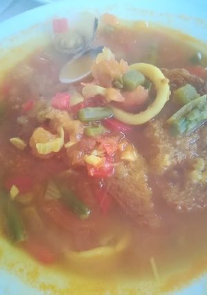 Una foto de Sopa de verduras marinera