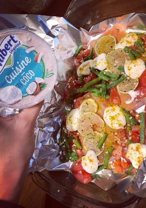 Une photo de Papillote de saumon