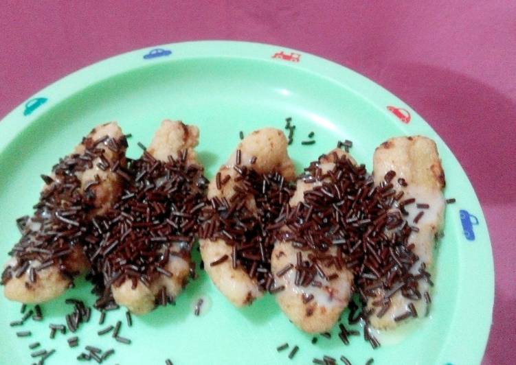 10 Resep: Banana Fried Chrispy with Vanilla, Milk and Chocolate taste Untuk Pemula!