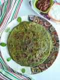 Pudina paratha (savoury mint flatbread)