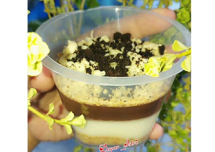 Cara Bikin Choco Regal Puding with Cream Cheese Oreo Anti Gagal