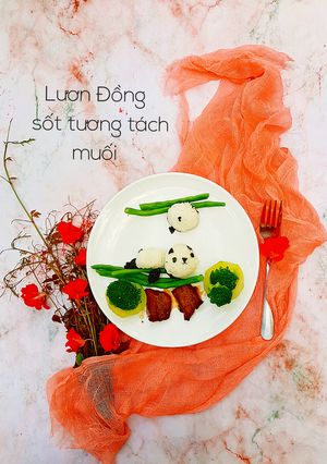 Hình của món Lươn sốt tương.