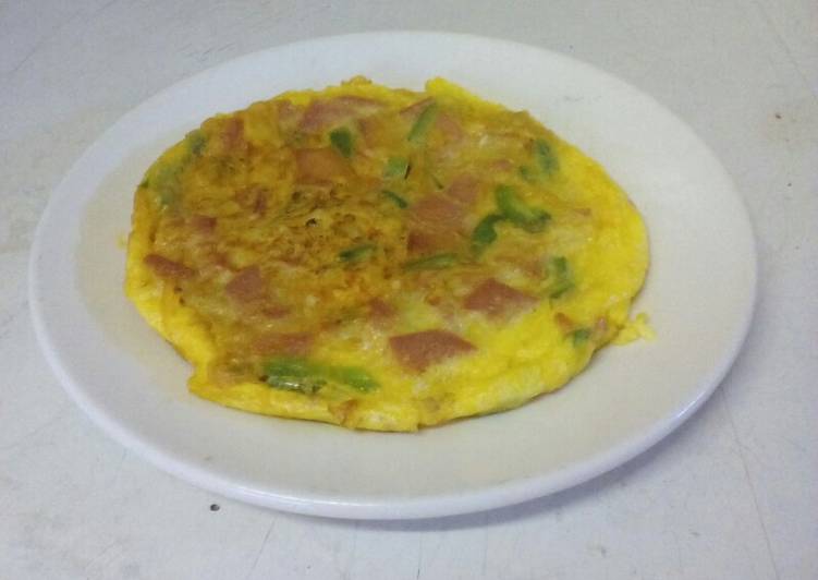 Simple Way to Cook Tasty Ham and Pepper Frittata