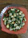 Tumis bakso tahu bunga bawang merah saus tiram