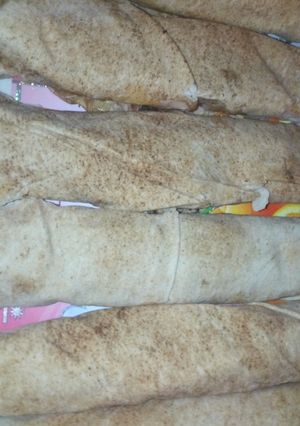 A picture of Home made shawarma.