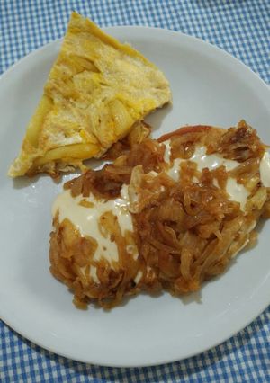 Una foto de Milanesas cebollonas