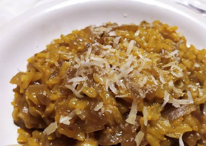 Risotto integral FÁCIL con cebollas caramelizadas. ?❣️ Receta de María  Abril Fernandez- Cookpad