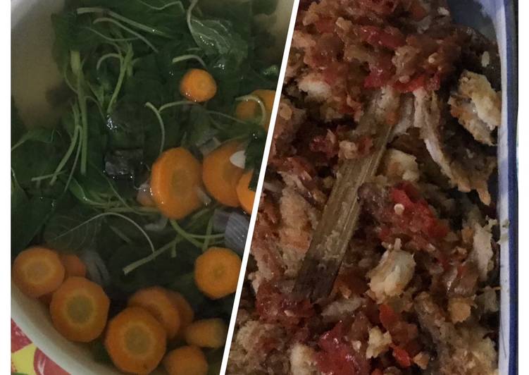 12 Resep: Panggang penyet sambel jeruk dengan sayur bayam Kekinian