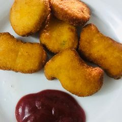 Chicken nuggets A picture of Chicken nuggets.