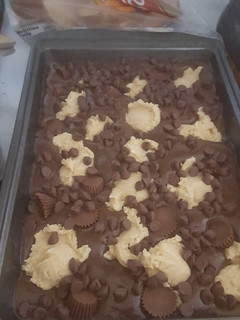 A picture of Chocolate Peanut Butter Earthquake Cake.