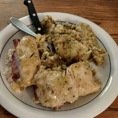 Stuffed lemon pepper chicken A picture of Stuffed lemon pepper chicken.