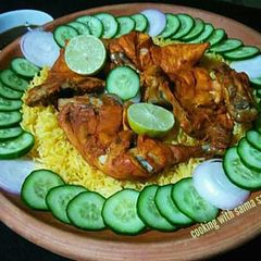 A picture of Steam chicken tikka with masala fried rice #cookpadapp.