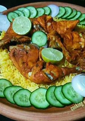 A picture of Steam chicken tikka with masala fried rice #cookpadapp.
