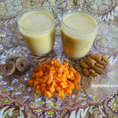 Carrot-almond milk shake A picture of Carrot-almond milk shake.
