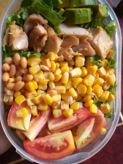 A picture of Chicken salad & mayo sauce.