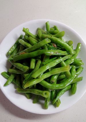 Hình của món Đậu que xào hành lá.