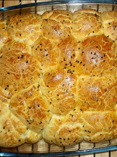 عکسی از دستور نان لانه زنبوری مغزدار با توستر