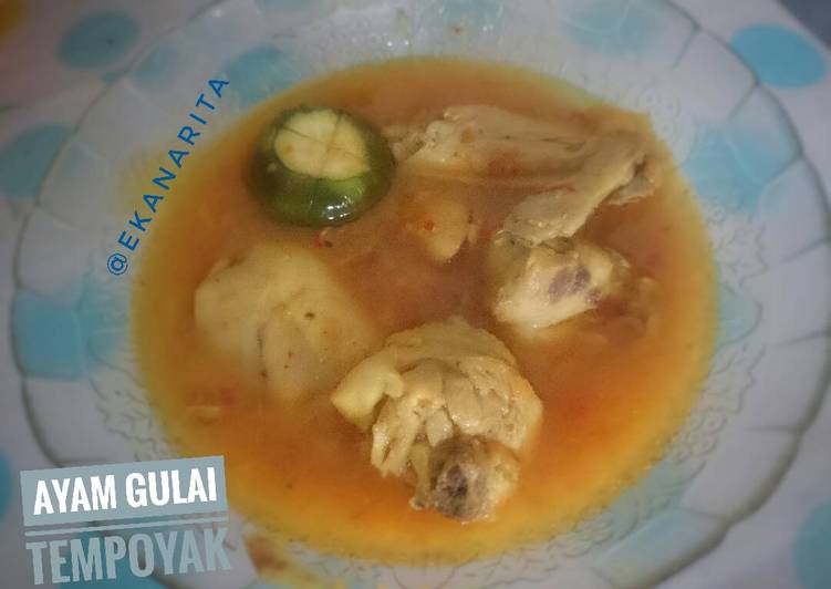 Bagaimana Menyiapkan Ayam gulai tempoyak, Enak Banget