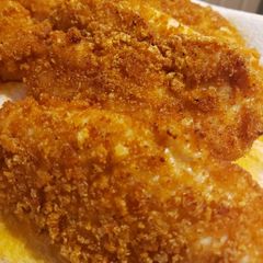 A picture of Pork Rind Crusted Chicken Tenders (low carb).