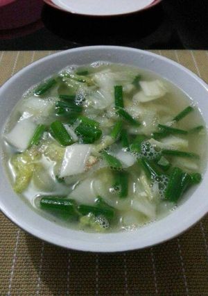 Foto resep Sup Sawi Kembang Bawang