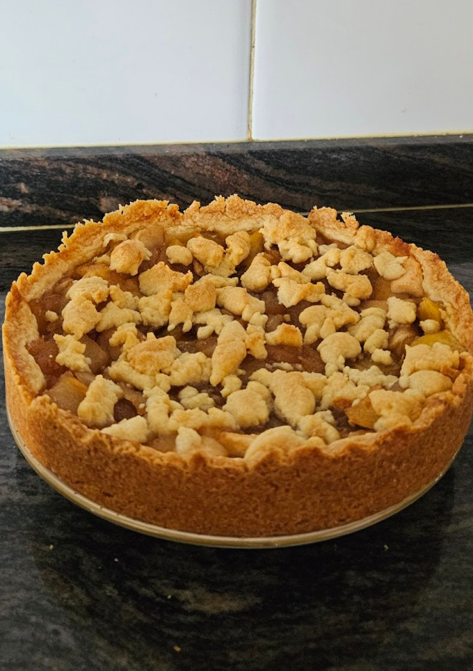 Una foto de 🍎 Crumble de manzana y pera 🍐