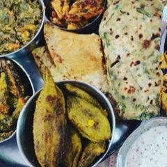 A picture of Gram flour stuffed bitter gourd(karela).