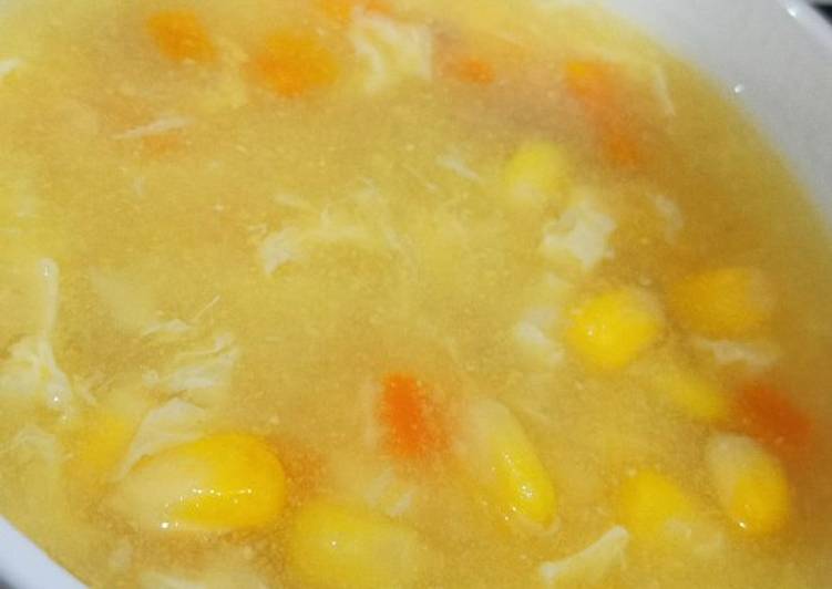 Resep Sup jagung simple Anti Gagal